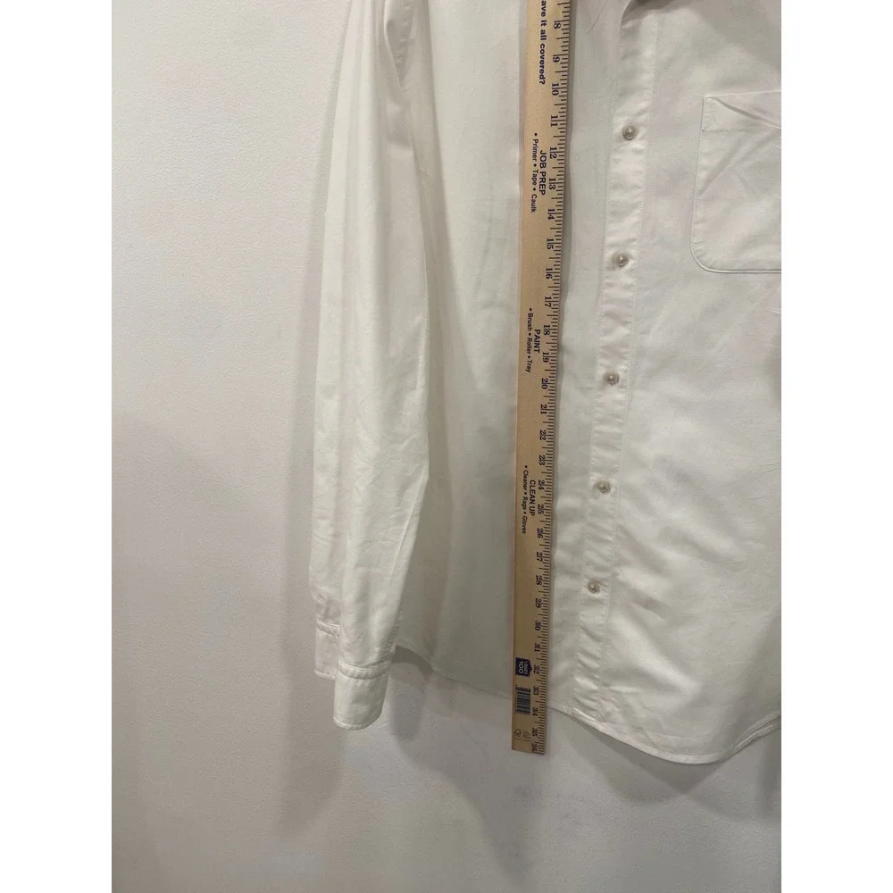 Banana Republic Button Down Shirt Mens XL White Grant Fit Stretch Oxford Cotton